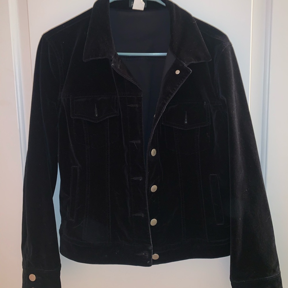 J-Crew velour button up jacket